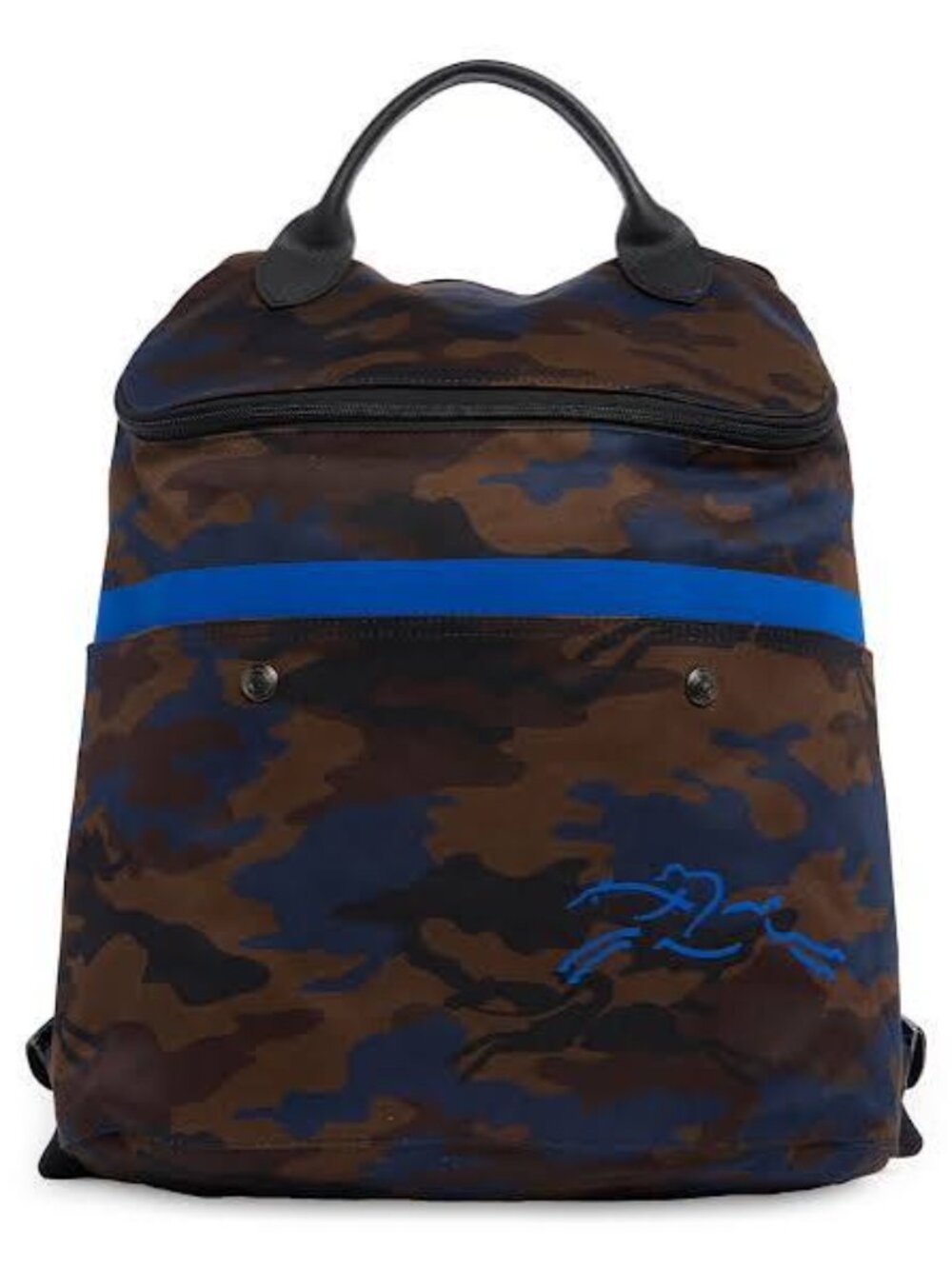 Longchamp GBN Camo Backpack – Blue / Brown Camouflage
